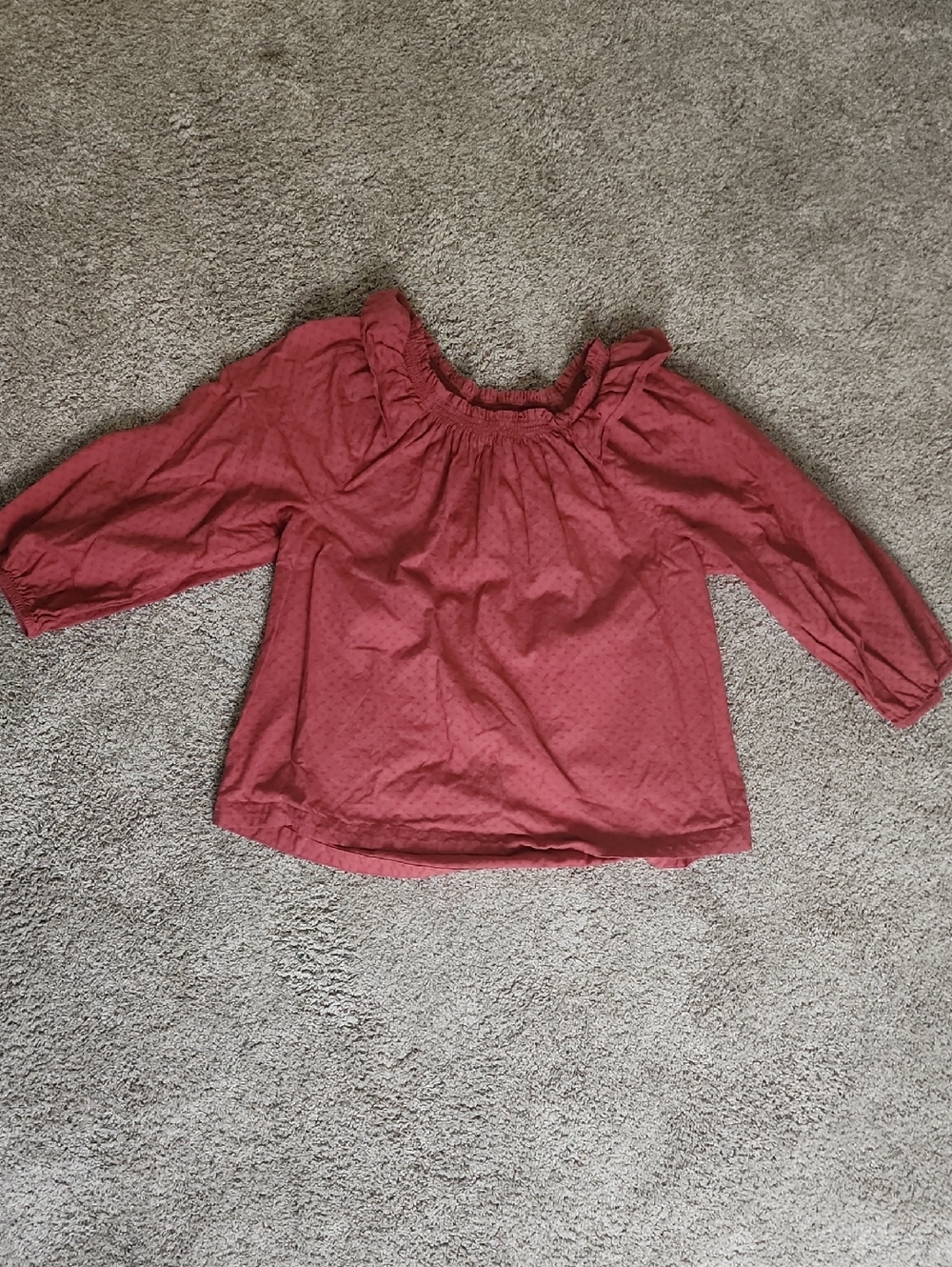 Sonoma Dusty Pink Textured Peasant Top